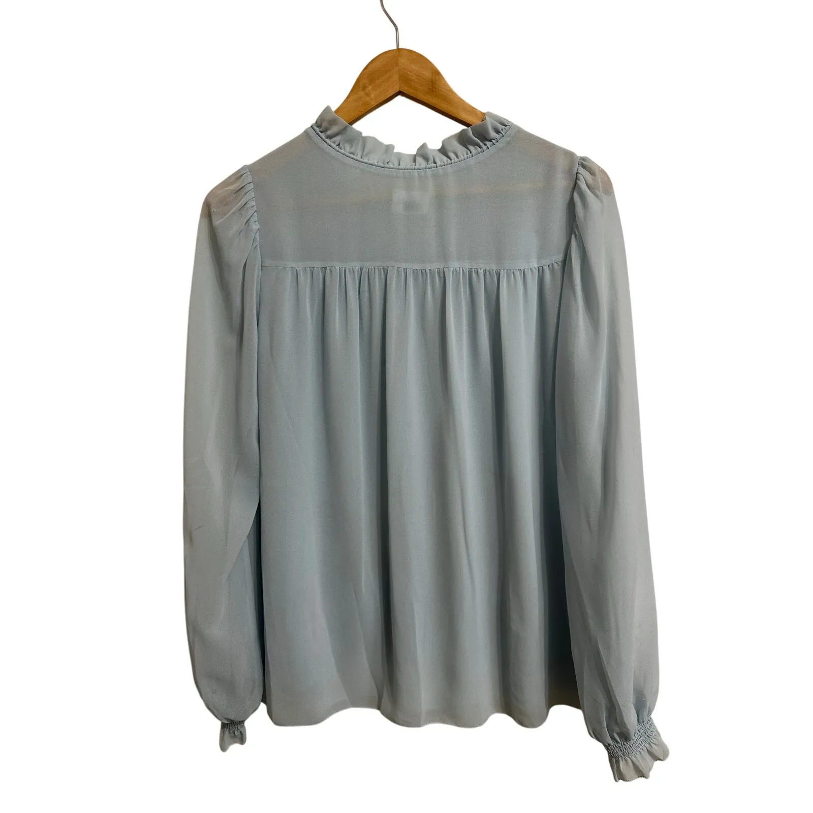 Wilfred  Alexis blue‎ ruffled chiffon blouse size Small  $98 - Image 6