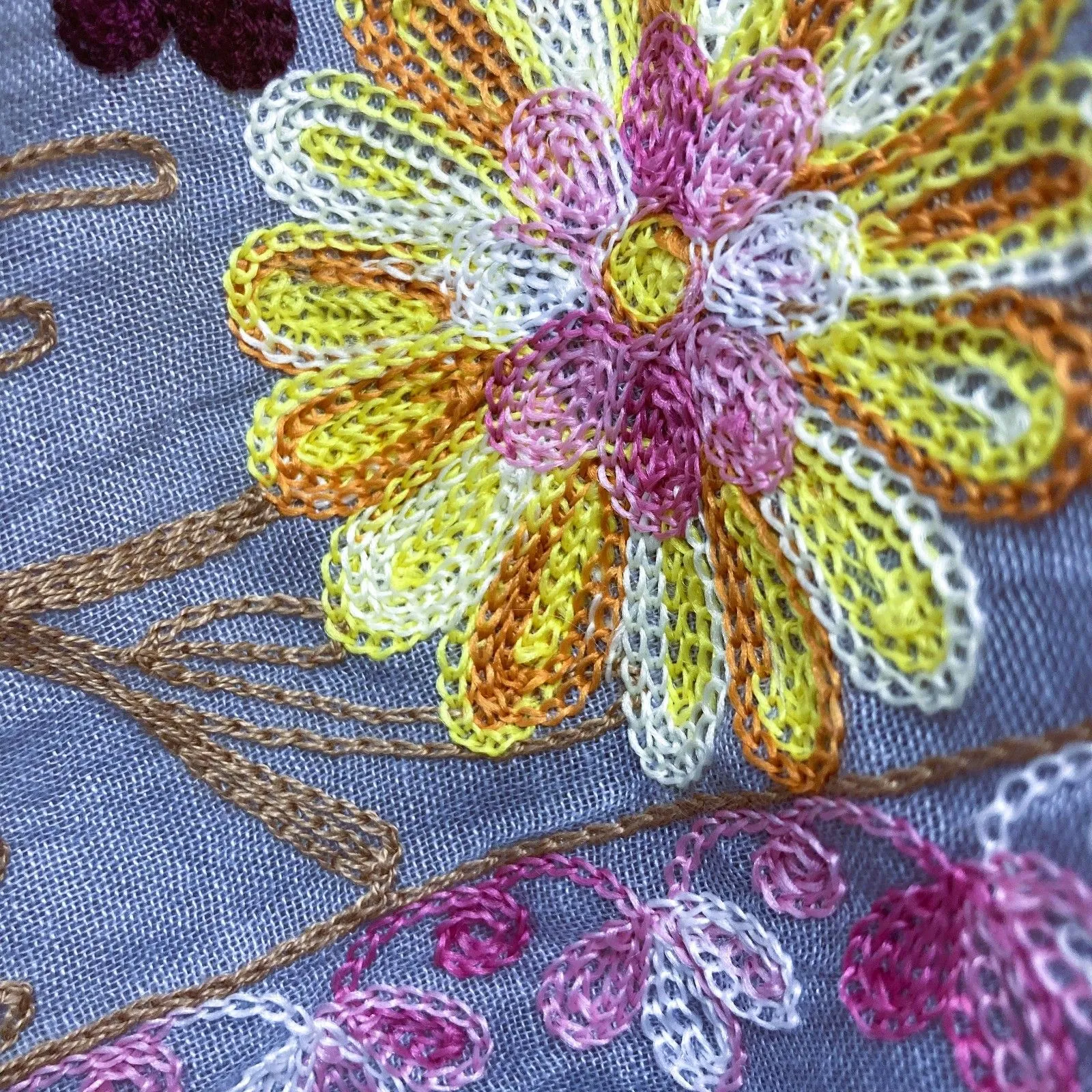 Bijoux Terner Embroidered Floral Shawl NWT - 70" - Image 6