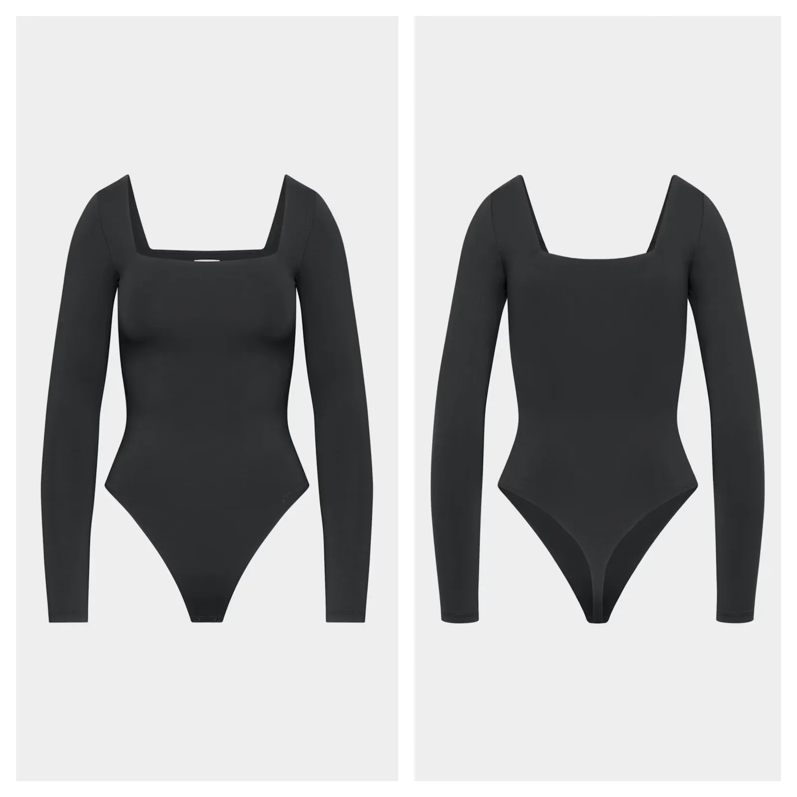 [Babaton] Aritzia Black Original Contour Square Neck Long Sleeve Bodysuit Sz 2XL - Image 2