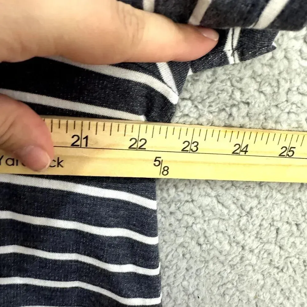 Livi tunic top womens 16 blue striped hoodie‎ high low nautical active beachy - Image 7