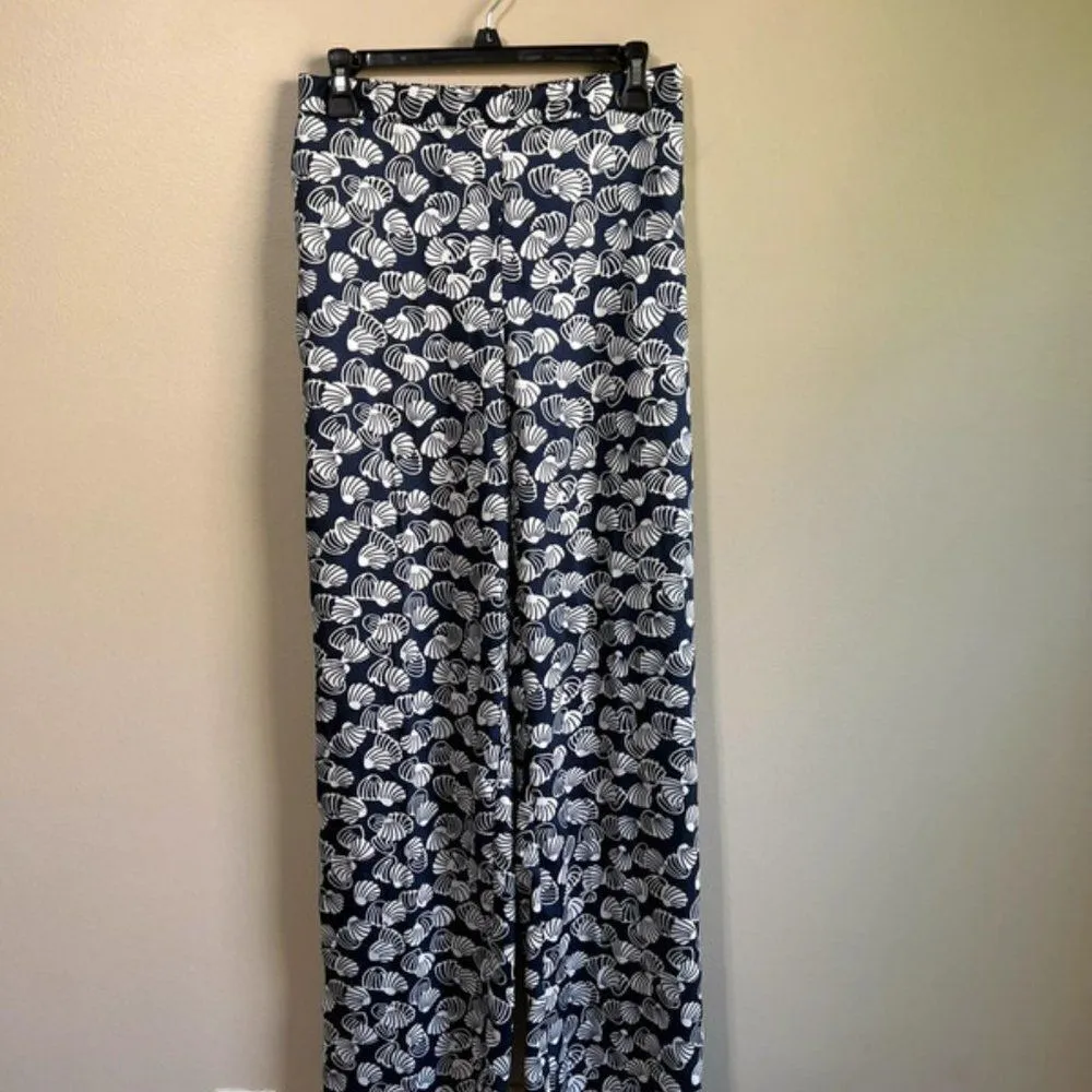 Zara medium navy sea shell pants - Image 5