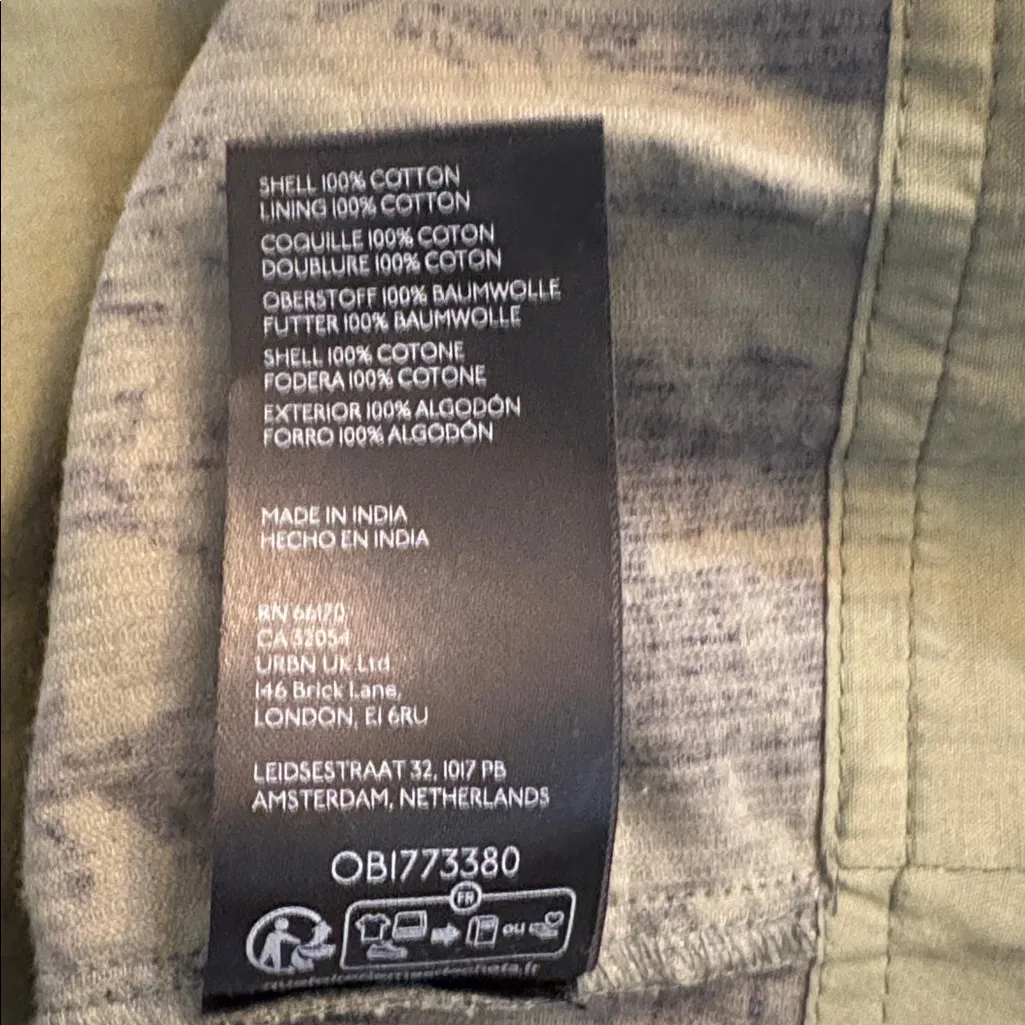 Anthropologie Pilcro Corduroy Ruched Printed Midi Dress Green XL - Image 8