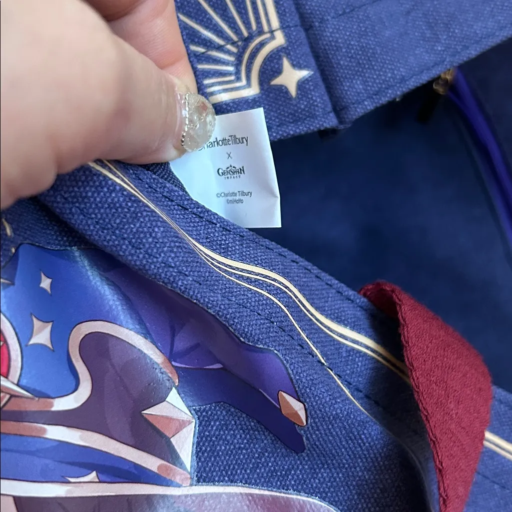 Charlotte Tilbury*Genshin canvas tote Blue - Image 8