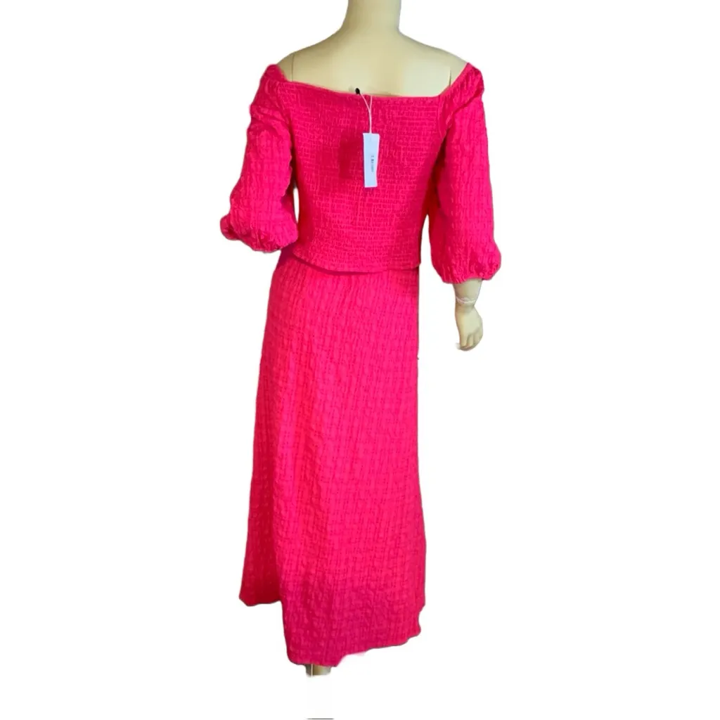 IN THE STYLE PINK CROPPED TOP AND MAXI SKIRT COORDINATED SET NWT (24) - Image 4