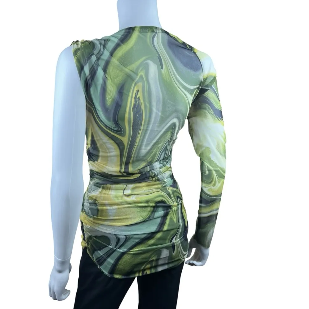 Zara Mesh Tule Ruched Pullover Top - Image 11