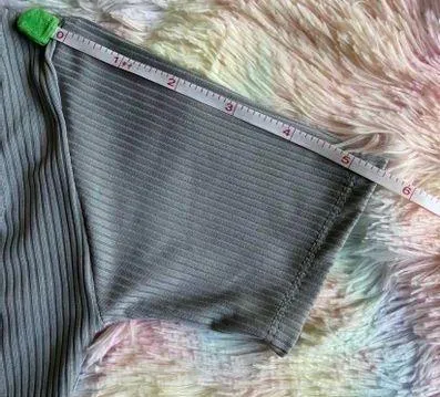 NWOT Square Neck Ribbed Gray Crop Tee Size XS - Image 8