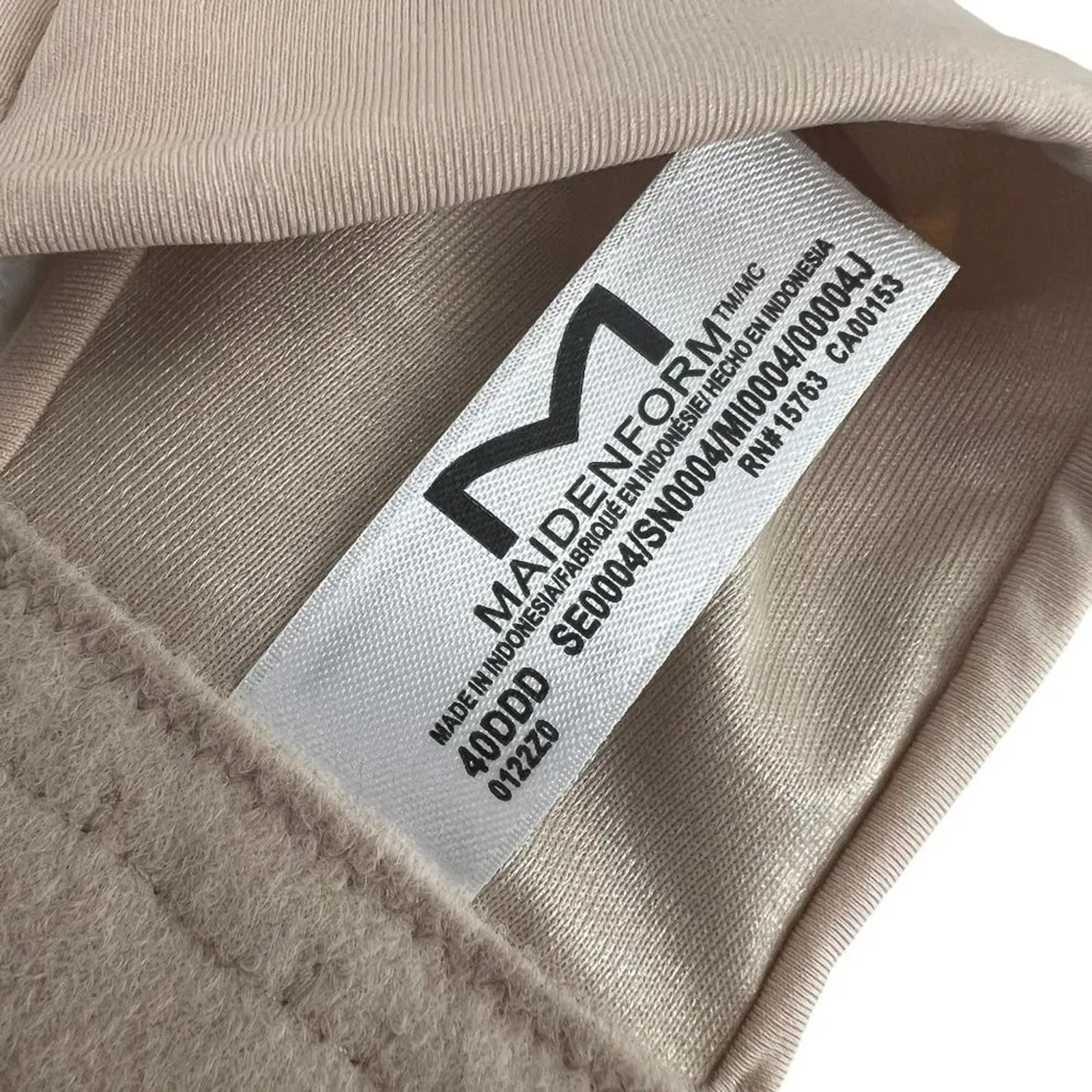 Maidenform Full Coverage Strapless Underwire Bra 40DDD Latte Lift - Image 2