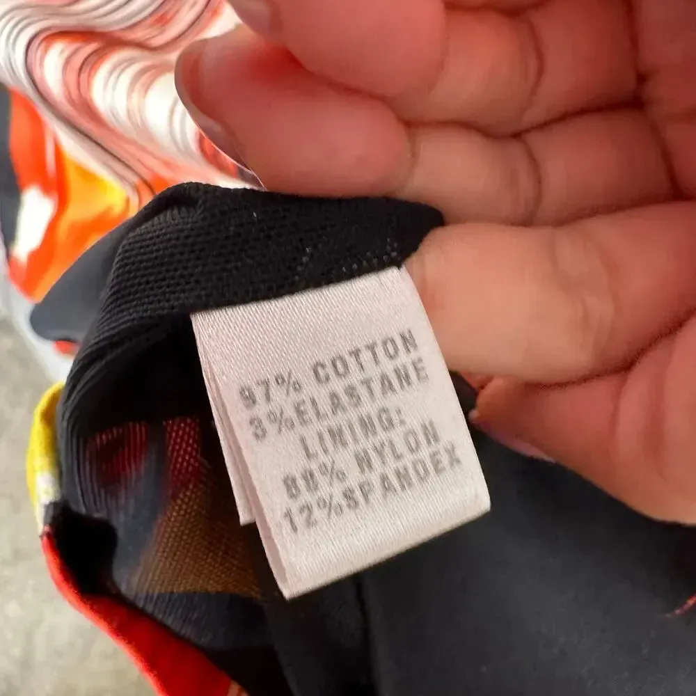 SoCa St. John Size S Vibrant Abstract Print‎ Shift Dress Multicolor Red - Image 3