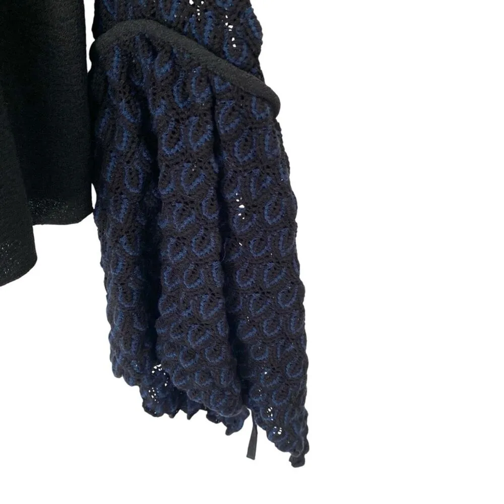 See by Chloe Black Knitted Crochet Flares Bell Sleeve Top size 38 Medium - Image 8