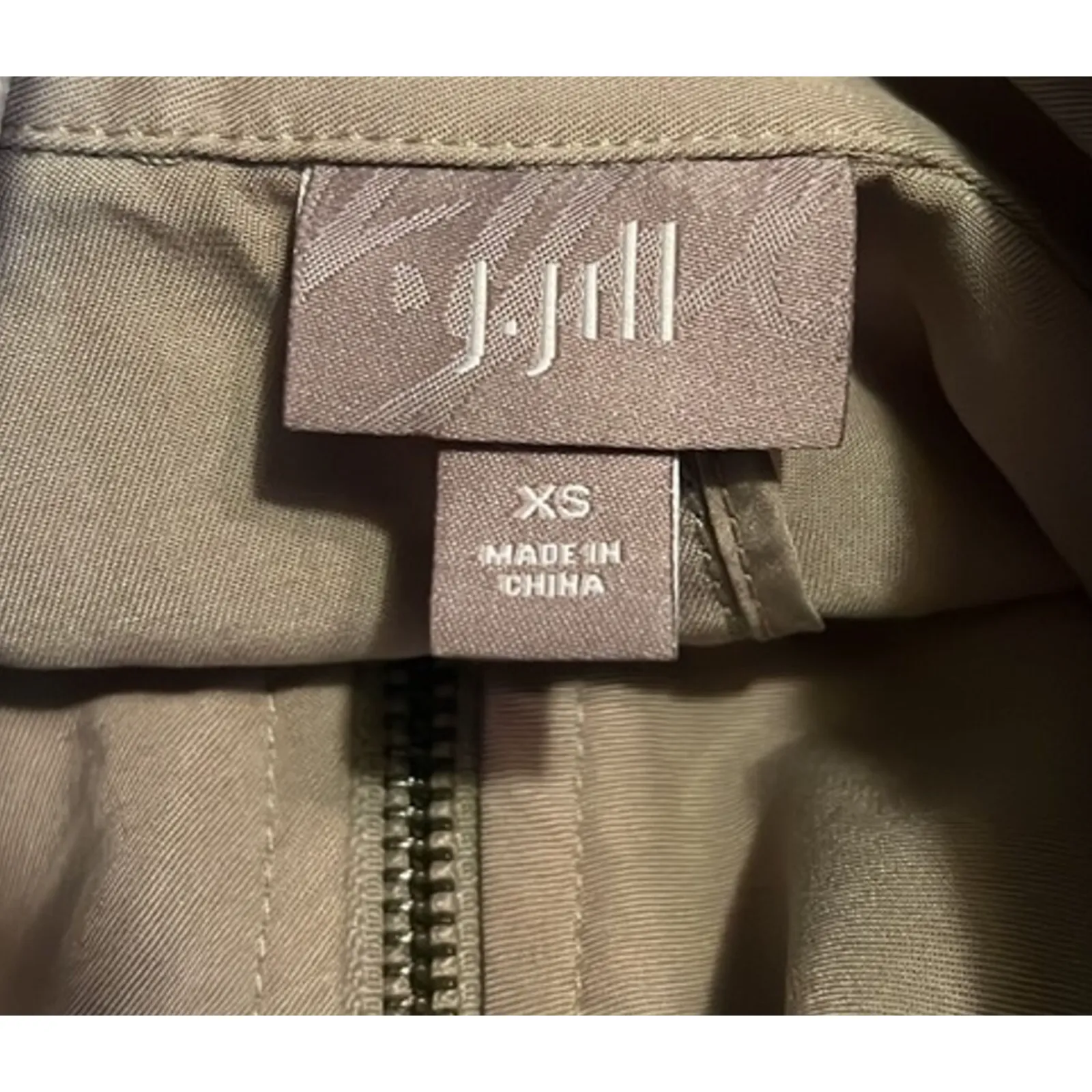 J. Jill Jacket Womens‎ XS Beige Lightweight Tencel Neutral Granny Grandma Core Tan - Image 7