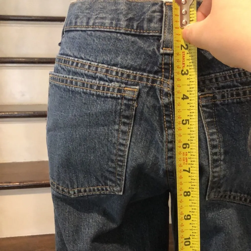 Vintage EDDIE BAUER Women’s Clamdigger Capris Vented Hem Denim Jeans Sz 8 - Image 7