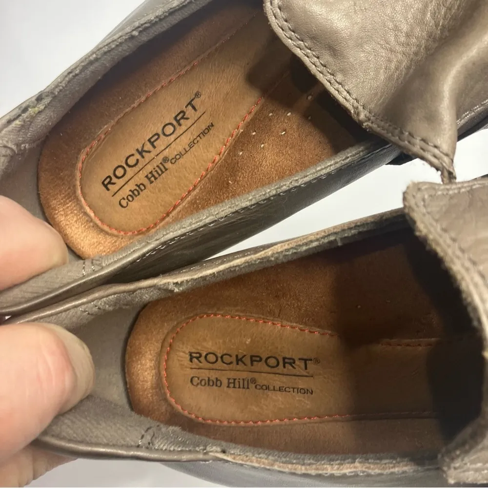 Rockport Willa Bow leather‎ slip on sneakers tan brown size 8.5 - Image 6
