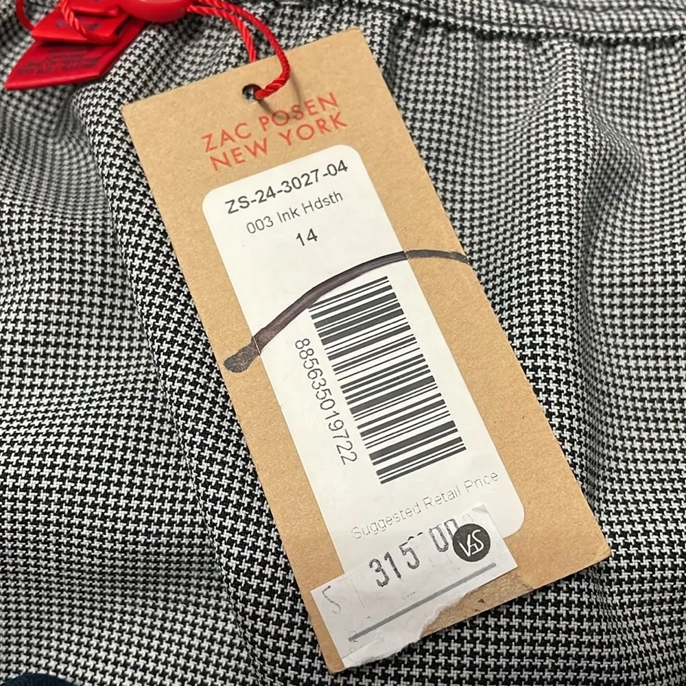 NEW Z Spoke by Zac Posen Navy Houndstooth Wrap Skirt - Image 6