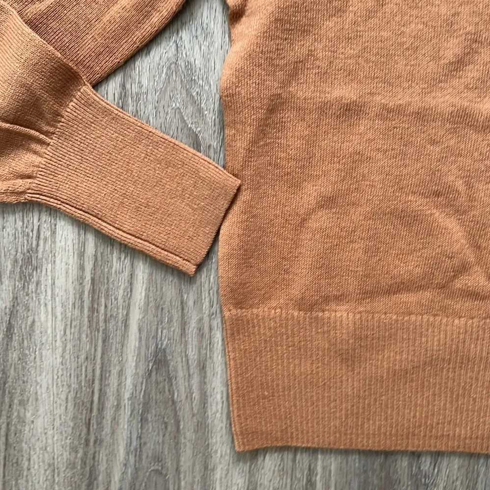 Everlane Tan 1/2 zip Sweater Size XS The Luxe Women’s Merino Wool Pullover - Image 6