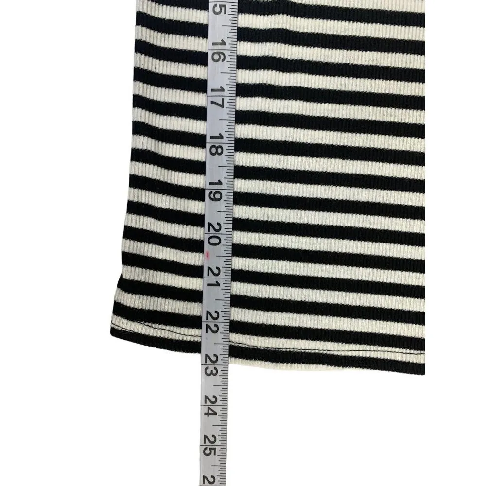 Boohoo Women's Hope Ribbed Stripped Turtle Neck Top - Image 5