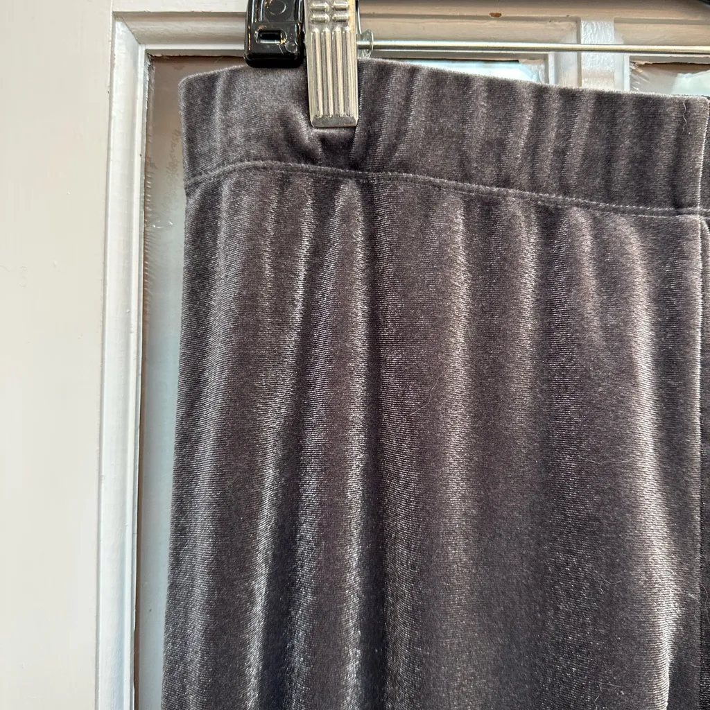 Nordstrom Women’s Velvet Velour Pull On Lounge Joggers Pants Size XL Pewter Grey - Image 3