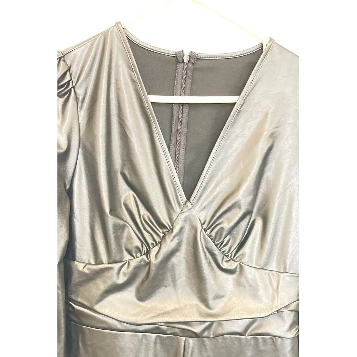 Yozy Black Faux‎ Leather jumpsuit - Image 2