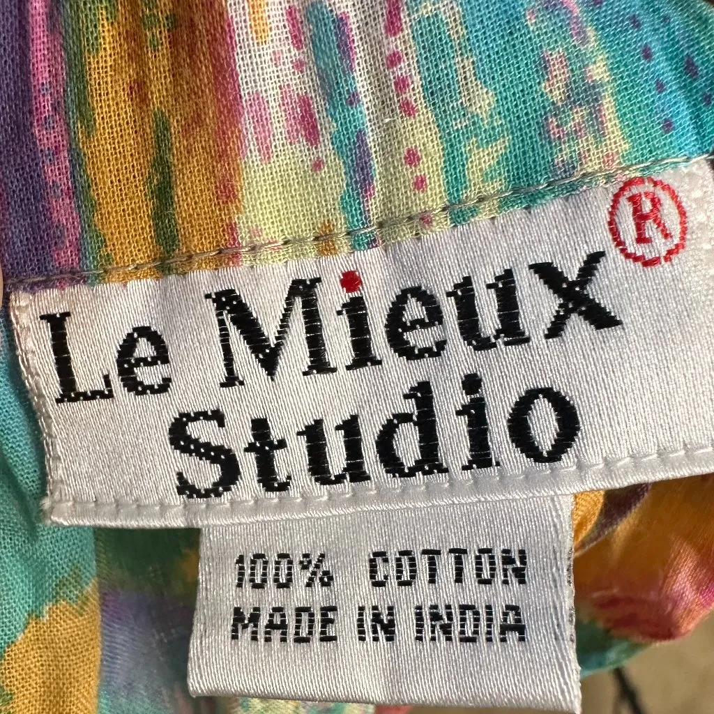 Le Mieux Studio Womens Vintage Bohemian Chevron Cotton Midi Skirt Boho One Size Green Size undefined - Image 4