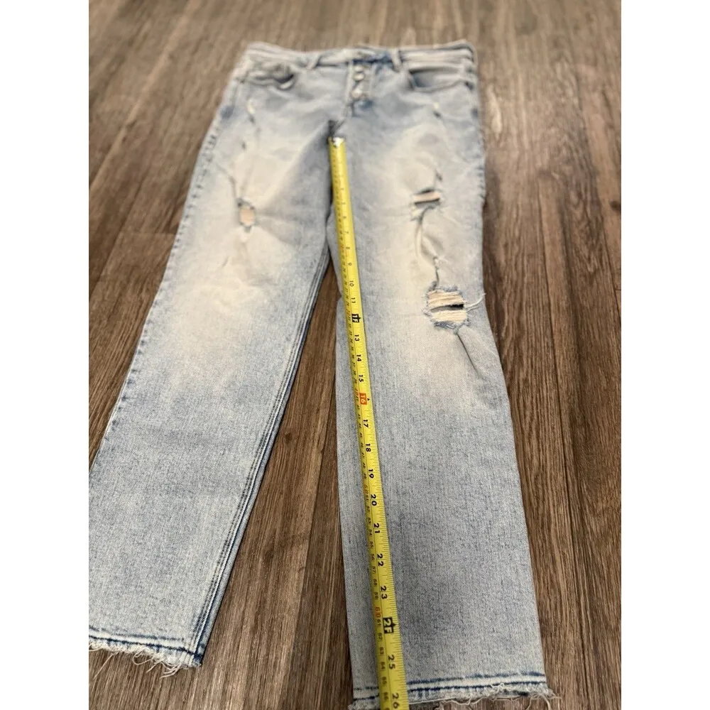 Old Navy Ankle Jeans Womens Size 12 The Power Jean High-Rise Straight Blue Denim - Image 7