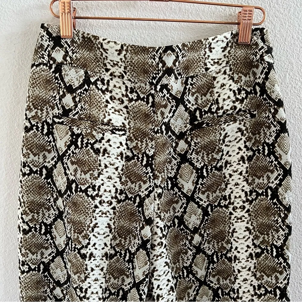Banana Republic Wide Leg Career Pants Professional Snakeskin 2 Petite - Image 8