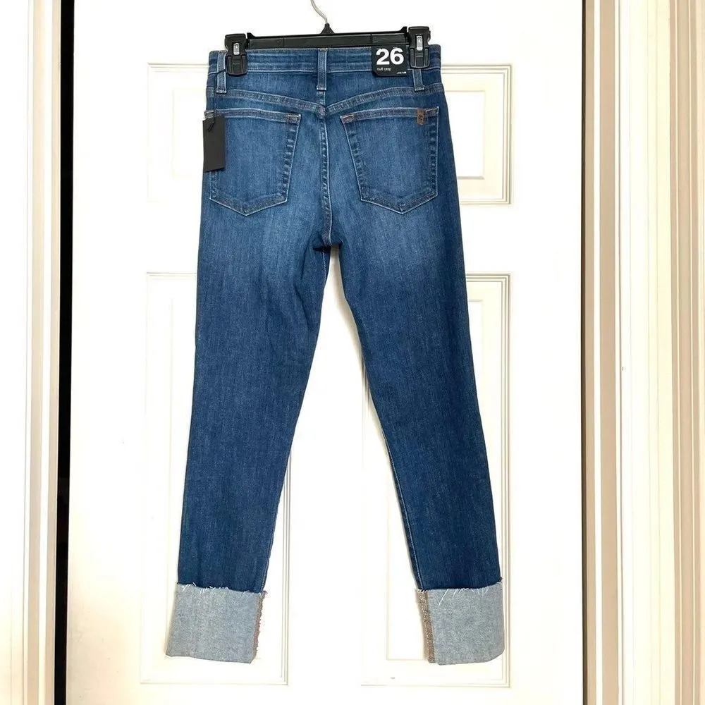 Joes mid rise cuff crop jeans 26 - Image 3