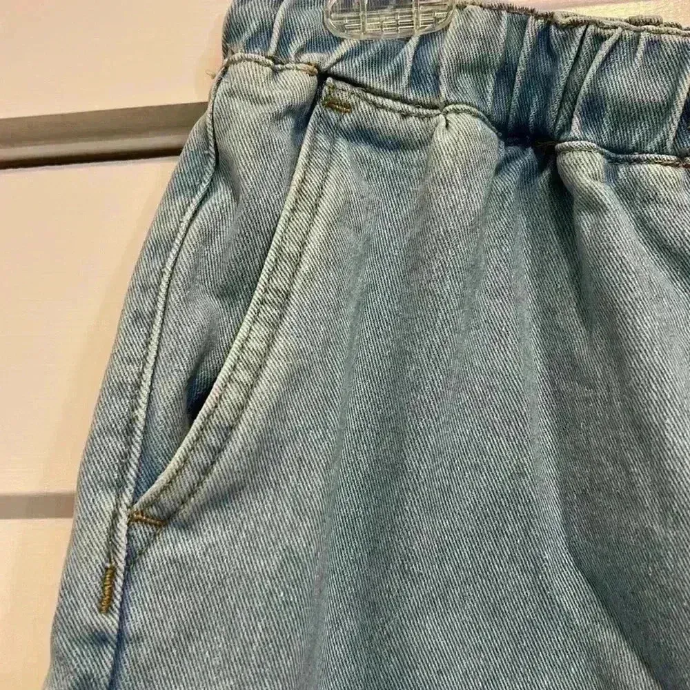 BBJ Los Angeles Hayley drawstring blue jean joggers size medium. - Image 9