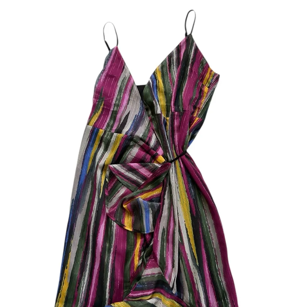 MICHAEL COSTELLO x REVOLVE Atienne High Low Maxi Dress w/ Train in Multi Size M - Image 6