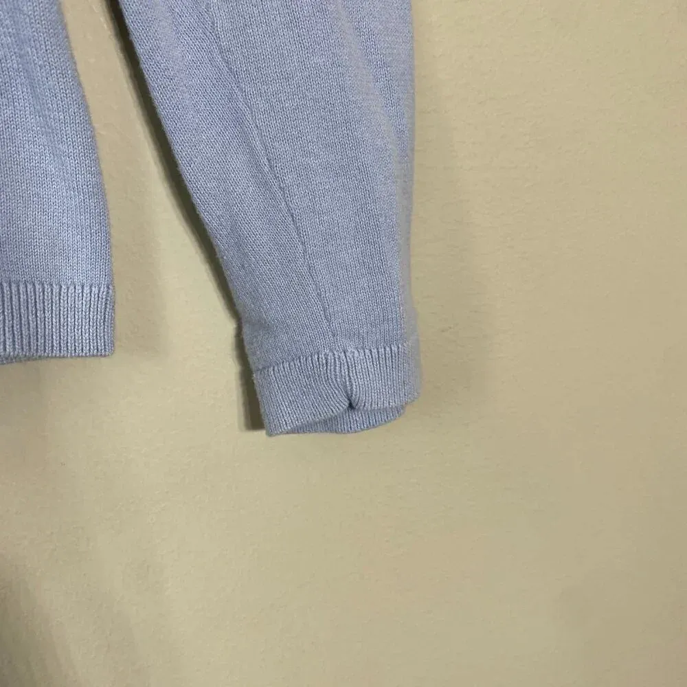 DKNY Women's Small Long Sleeve V-Neck Rhinestone Embellished Y2K Knit Sweater - Image 10