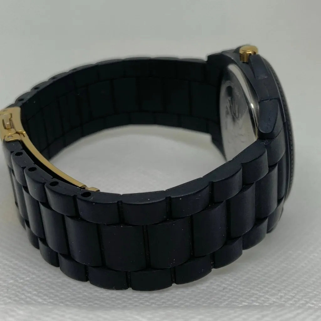 Anne Klein women’s watch black tone 35mm quartz rhinestones plastic running - Image 4