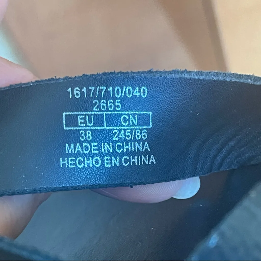 Zara Black Leather Ankle Strap Thong Sandals - Minimalist - Size 38 (US 7.5) - Image 12