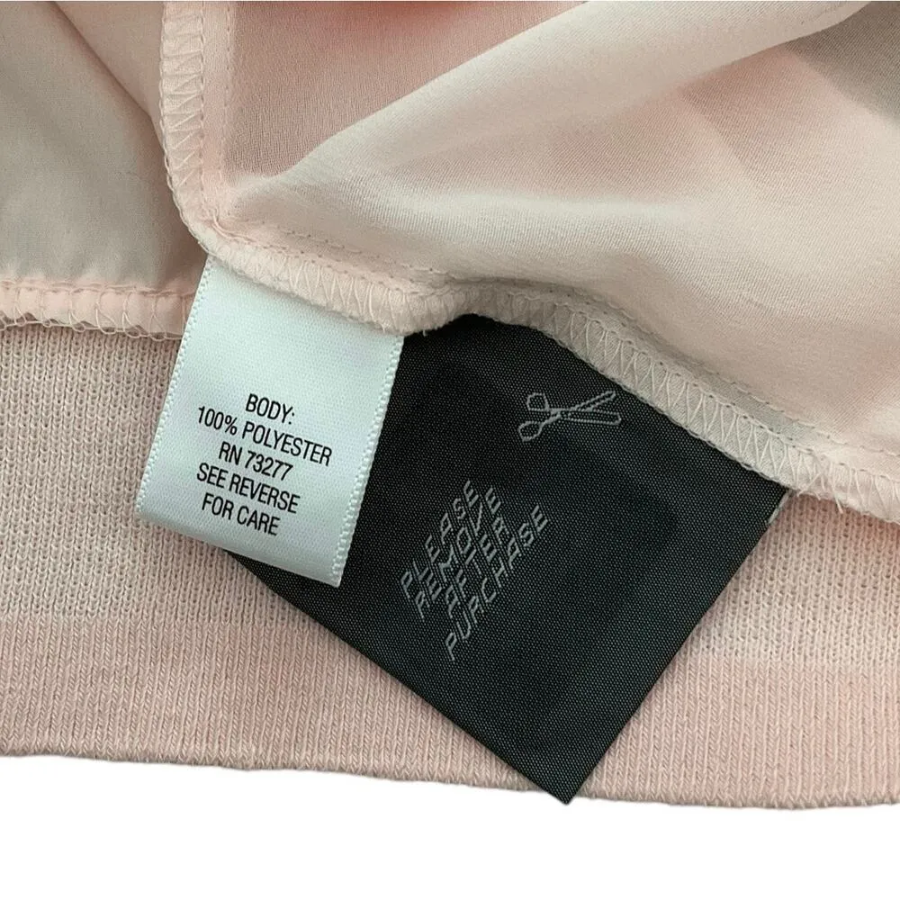 Simply Vera Wang Pink Sheer Long Sleeve Top Women Size XL | 9-11 - Image 3