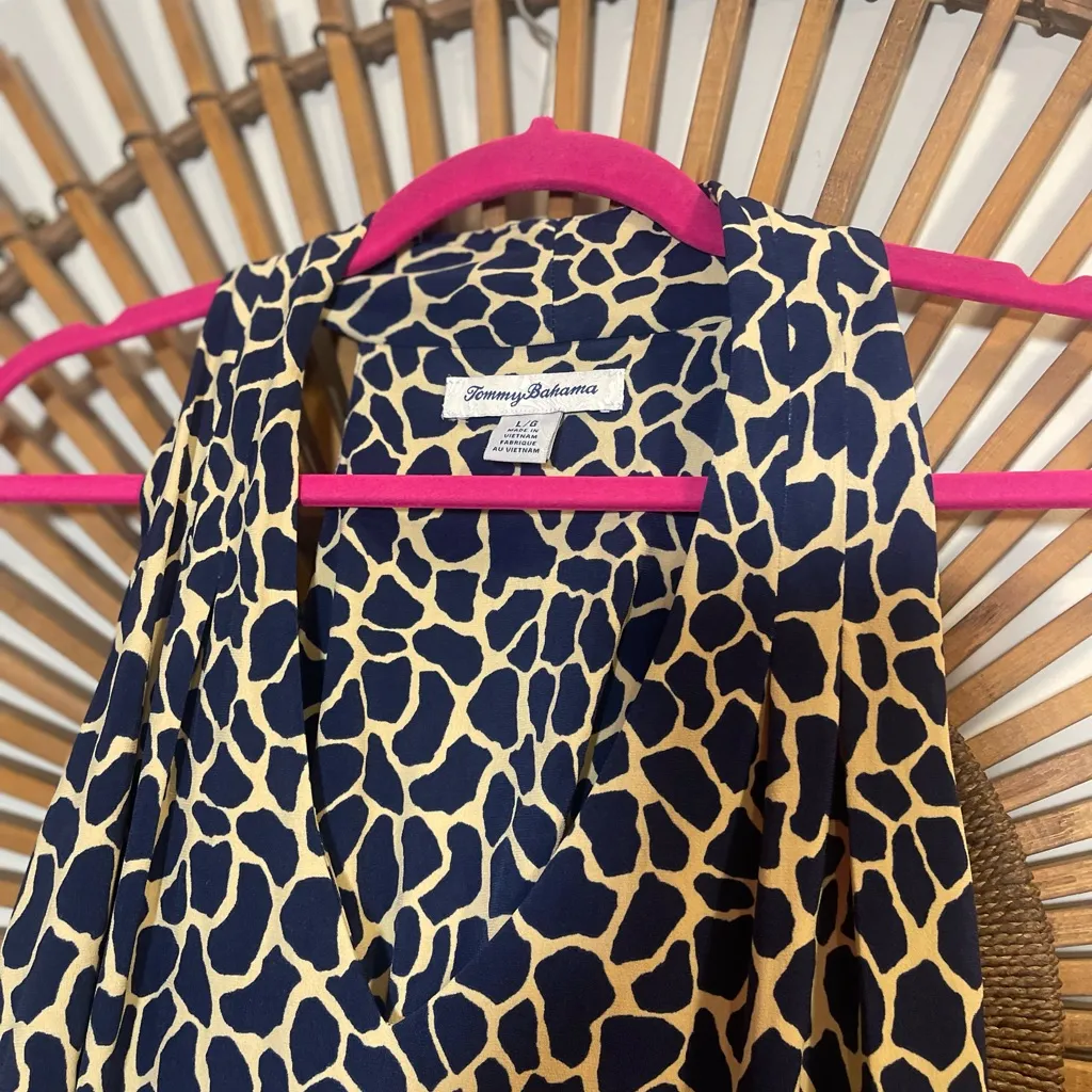 Tommy Bahama Women’s Sandy Safari Spots Animal Print  Sleeveless Short Dress - Image 6