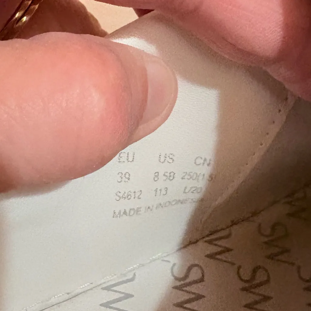 Stuart Weitzman Goldie Sneakers in White Action Leather - Image 10