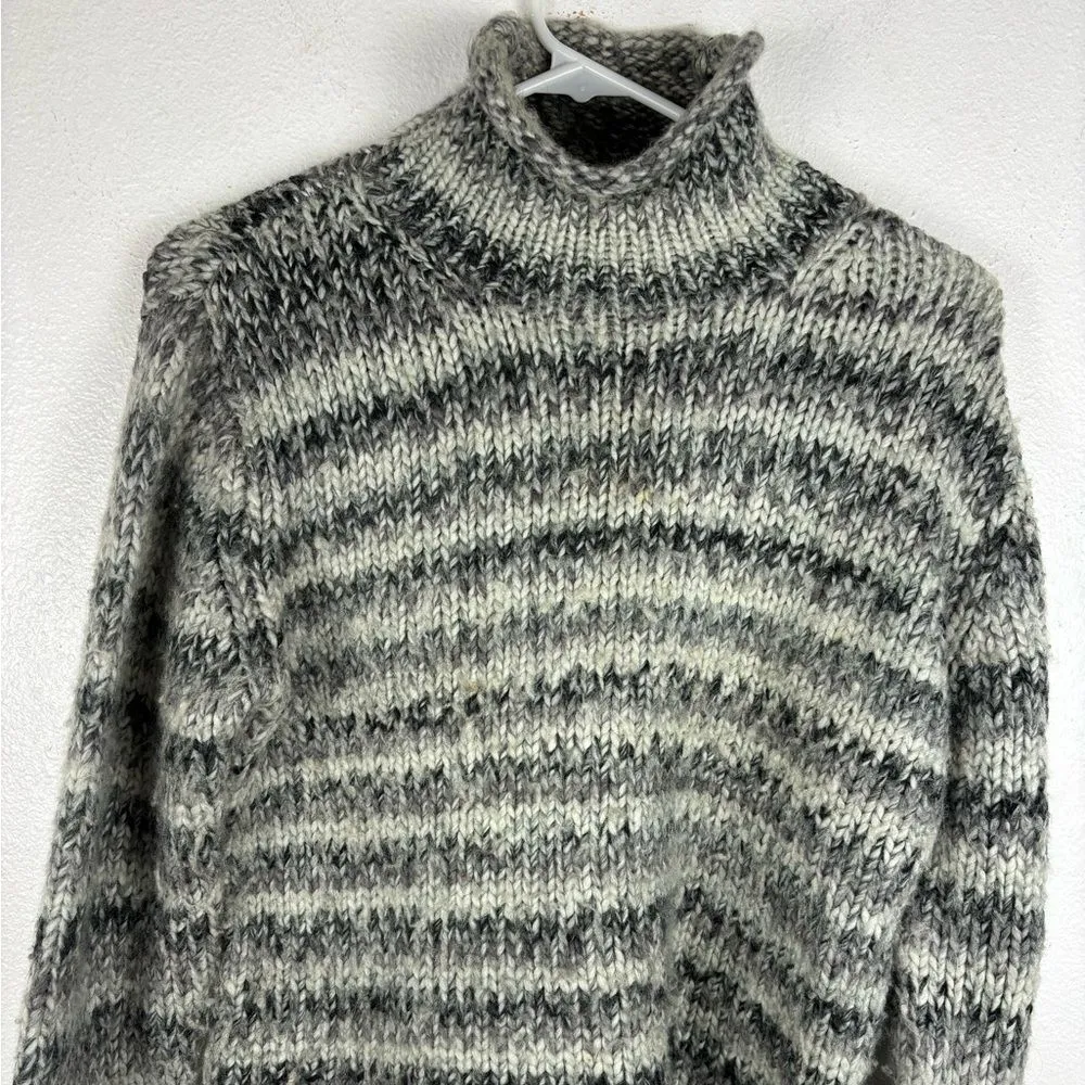 Columbia‎ Wool Blend Women's Small Gray Knit Pullover Mock Turtle Neck Sweater - Image 2