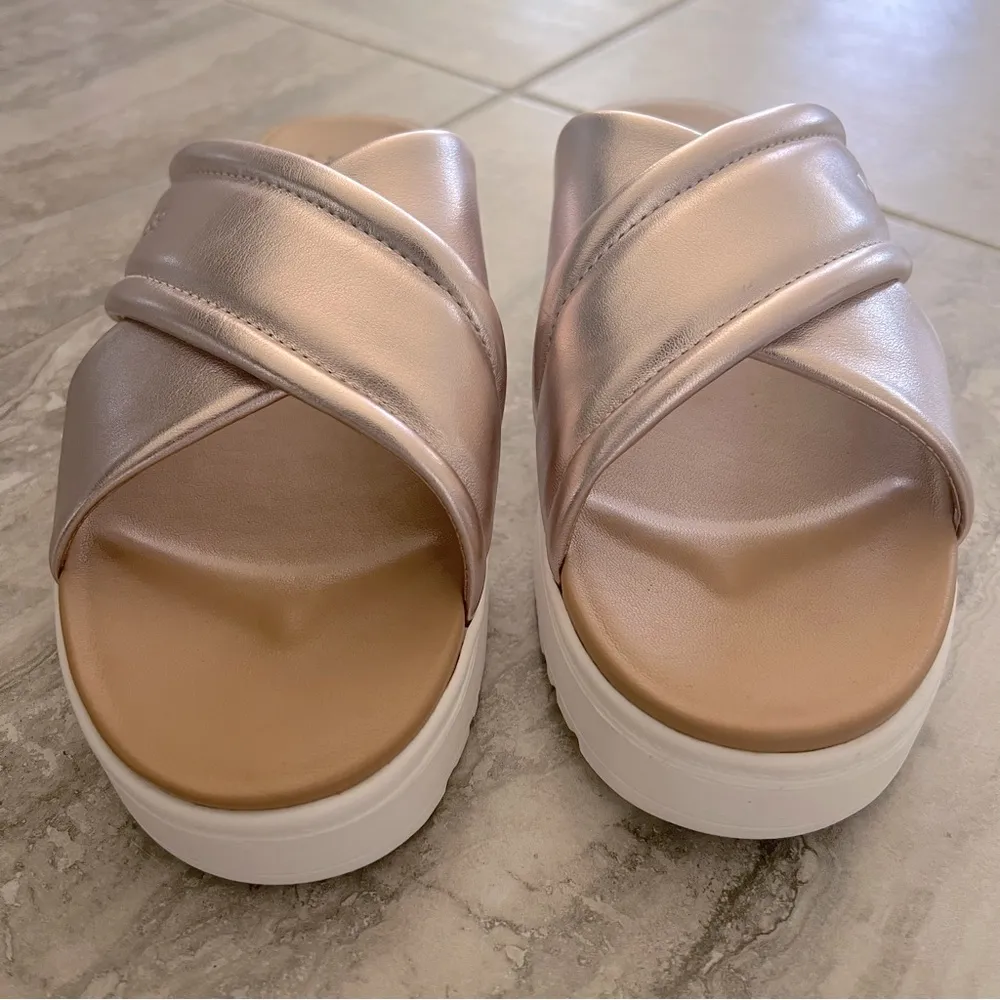 UGG Platform Leather Slide Sandals Size 9M, New in Box - Image 8