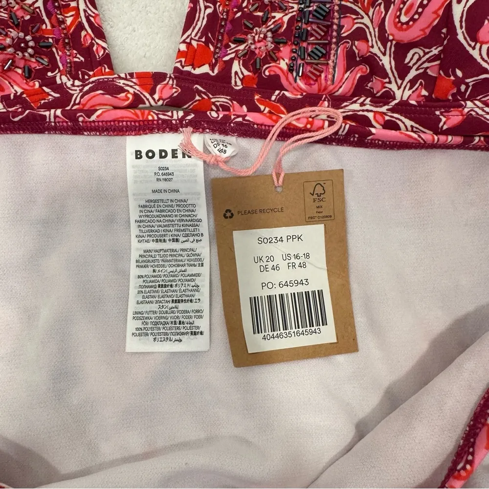 Boden Bead Embellished Bikini Top set size 16 - Image 6