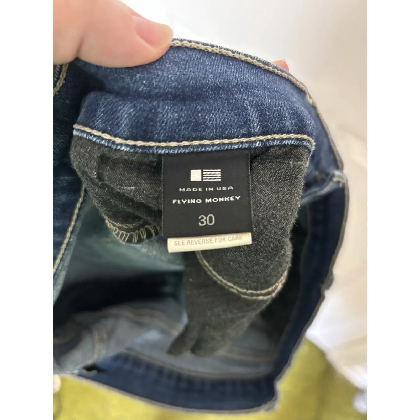 Flying Monkey Low Rise Patchwork Denim Shorts Size 30 Made in USA Y2K Festival - Image 7