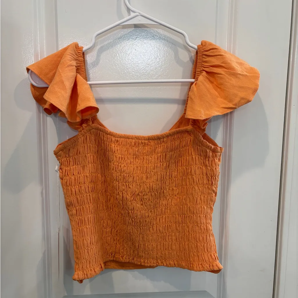 Sienna Sky Vibrant Orange Ruffle Blouse - Image 4