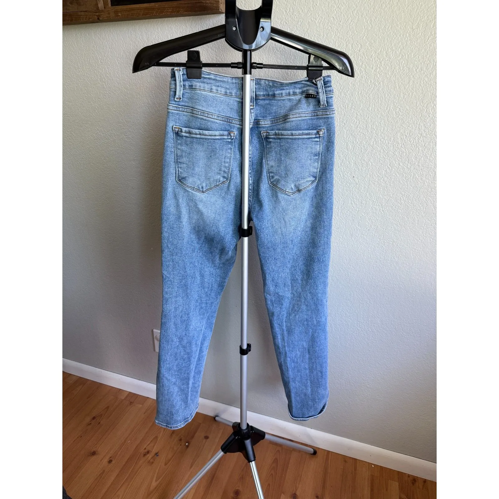 Risen Jeans High Rise Ankle Slim Straight Jean Light Wash Women's Size 9/29 Blue - Image 2