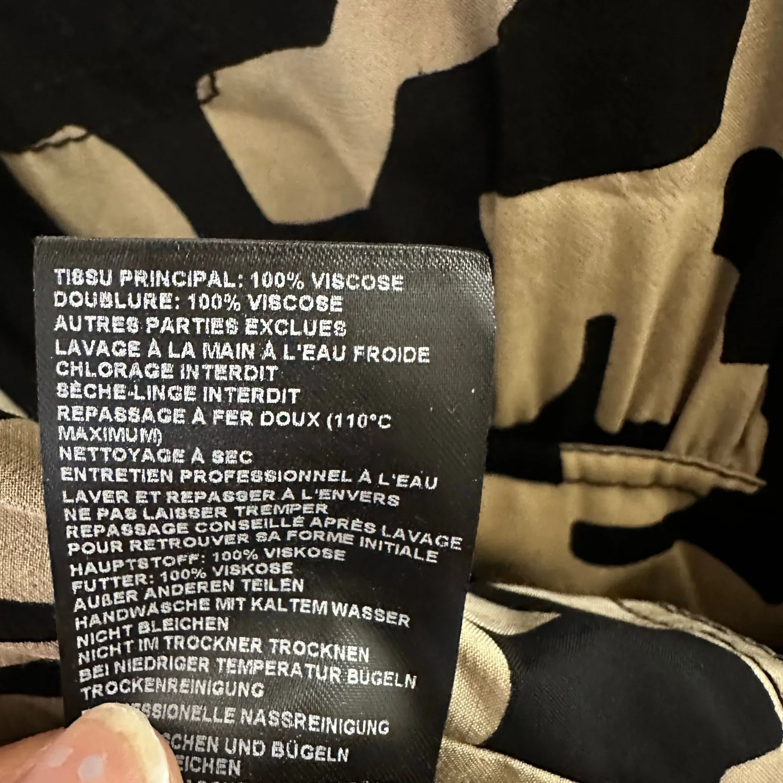 BA&SH Pulse Printed Split Neck Mini Dress In Black - Image 7