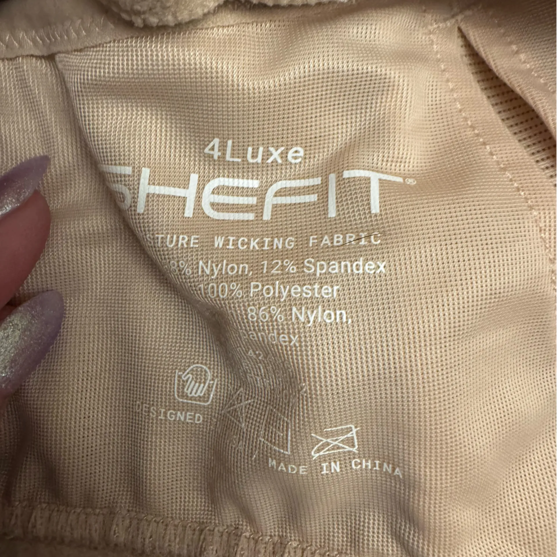 SHEFIT Zip Front Sports Bra in Light Pink size 4Luxe - Image 2