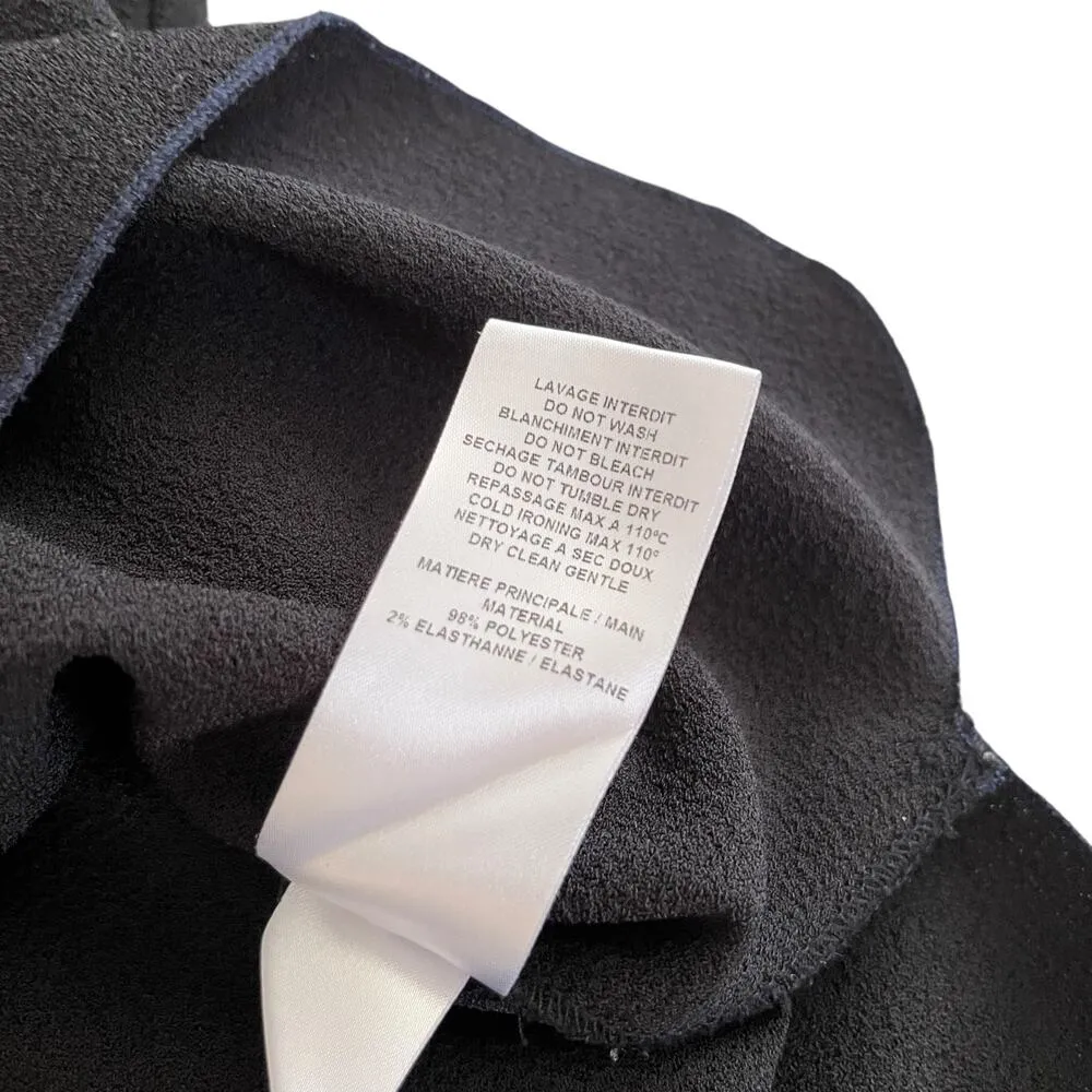 See by Chloe Black Bow Tied Bell Sleeve Round Neck Crepe Blouse Size 36/US S - Image 9