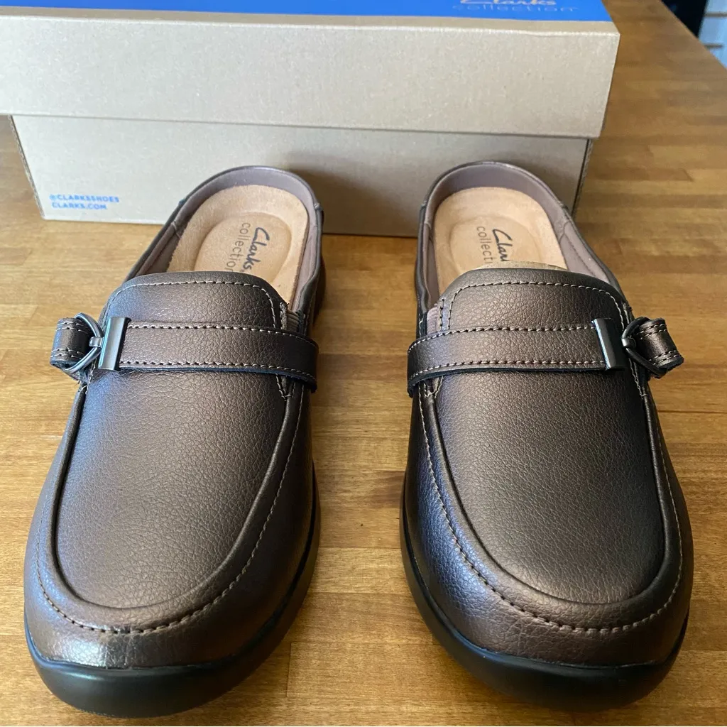 Clarks Amelia leather Slip-On Loafers 10 - Image 5