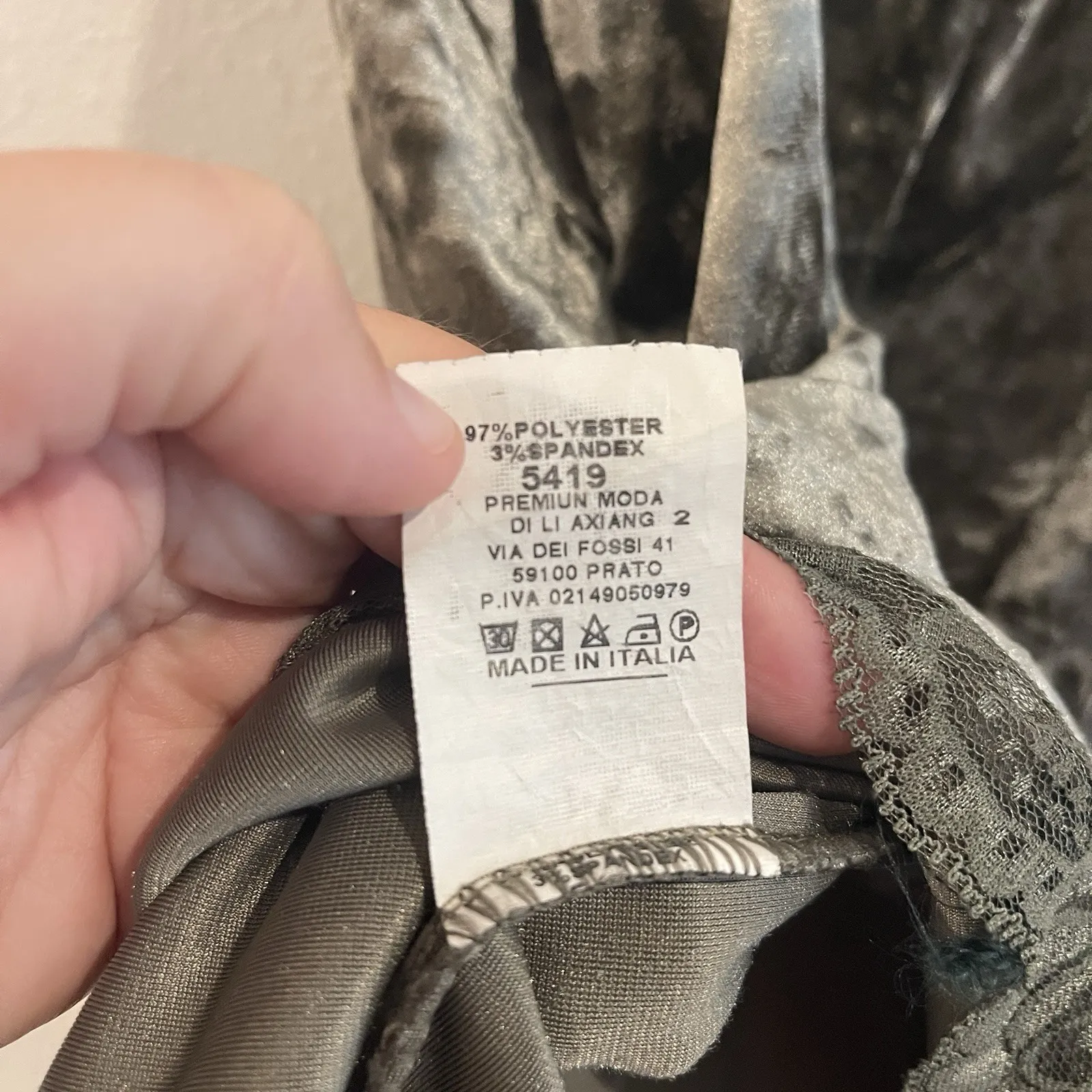 Y2K Women Tank Women Crushed Velvet Whimsygoth Green Holiday Party Lace Small - Image 8