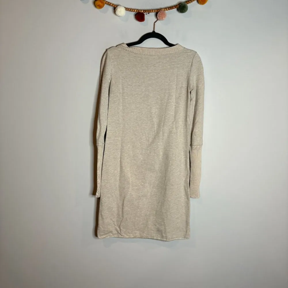 Lafayette 148 New York cream long sleeve sweatshirt tunic dress - Image 5