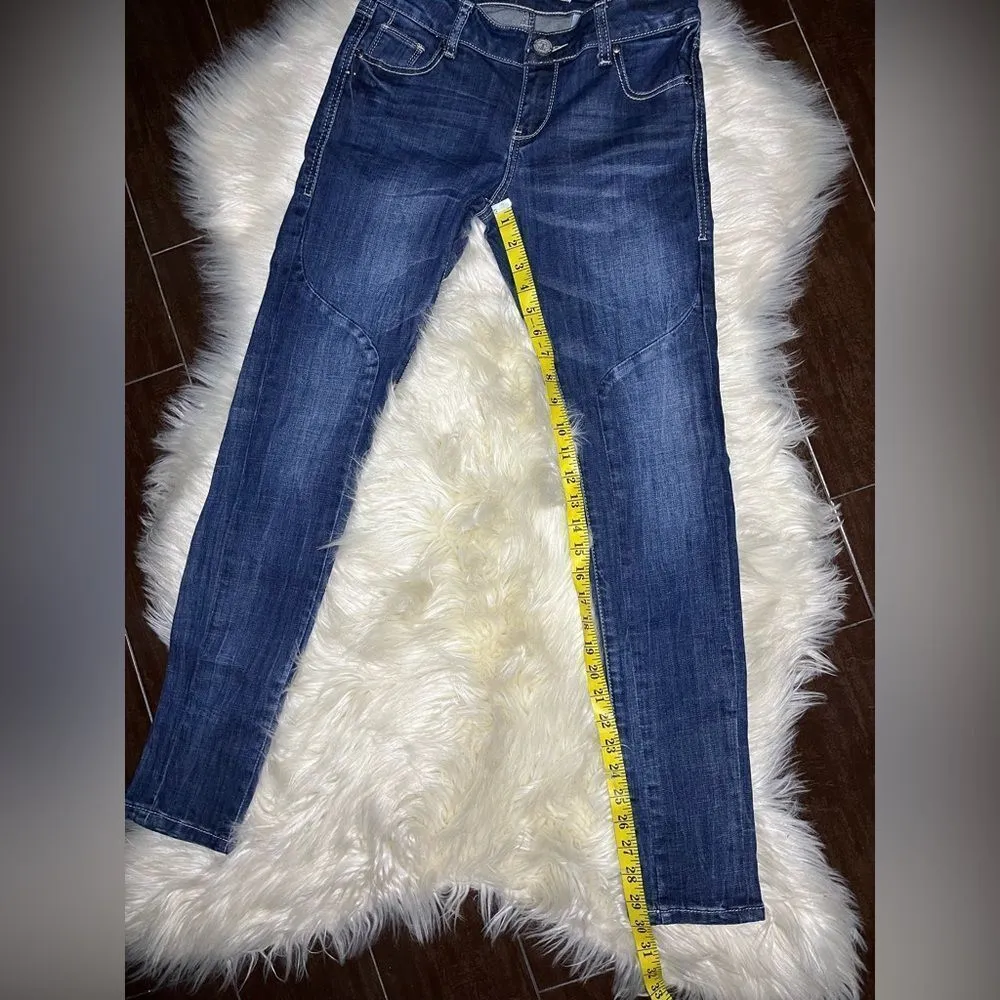 Tin Haul Womens Trixie western Pieced Back Deco Blue Cotton Blend Jeans Sz 26 S - Image 12