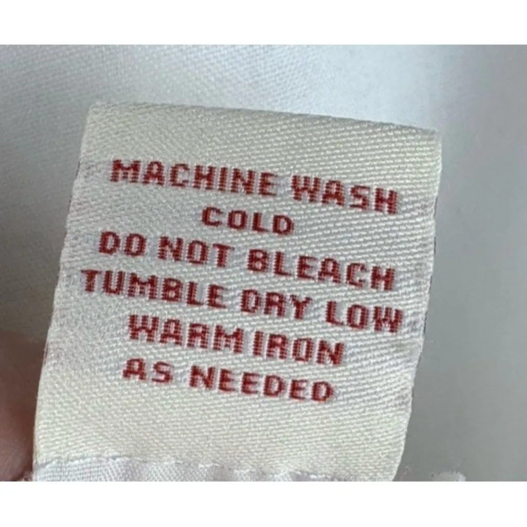 *Sundance White Linen Top Womens XL Boho Beach Coastal Grandma Peasant Blouse - Image 5