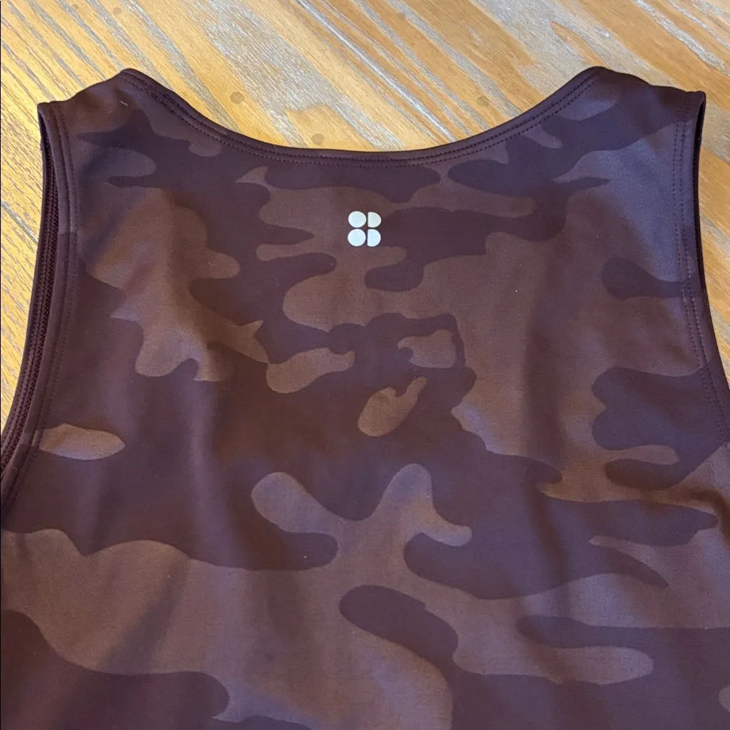 Sweaty Betty Maroon Camo Tank Top - Image 5
