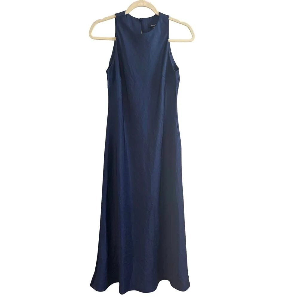 NWT Madewell Sleeveless Midi Dress In Deep Cobalt Blue Size 0 - Image 5