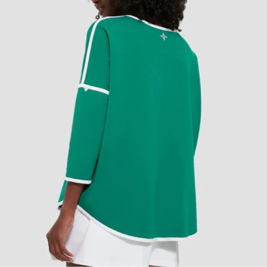 Tuckernuck SPORT Green and White Terry Farah Pullover Sweater Women’s Sz XS - Image 2